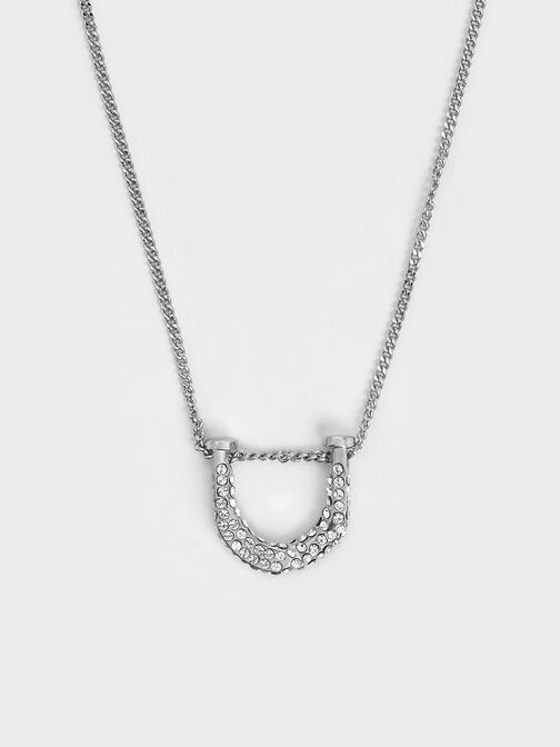 Gabine Swarovski Crystal Necklace, สีเงิน, hi-res