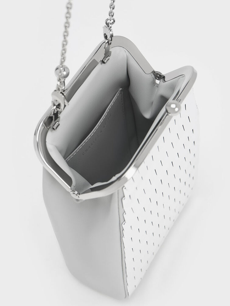 Disc-Embellished Chain Handle Pouch, , hi-res