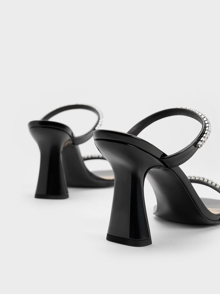Patent Gem-Encrusted Heeled Sandals, , hi-res