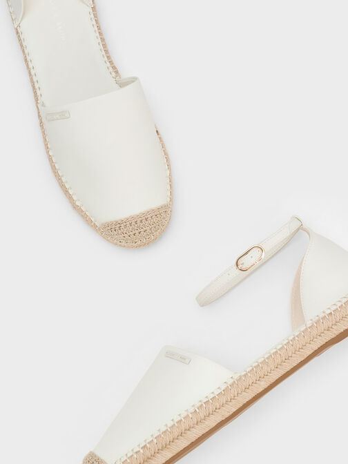 Ankle-Strap Espadrille Flats, , hi-res