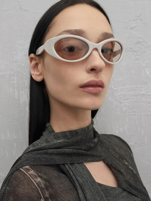 Eden Oval Sports Sunglasses, Chalk, hi-res