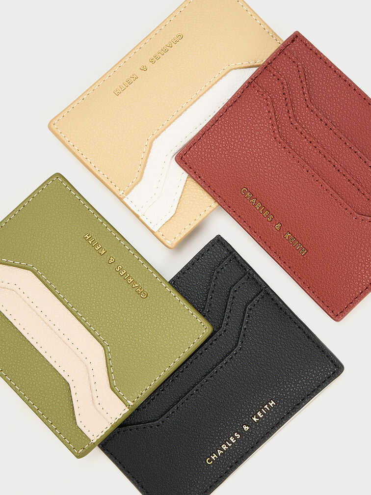 Multi-Slot Card Holder, สีมอคค่า, hi-res