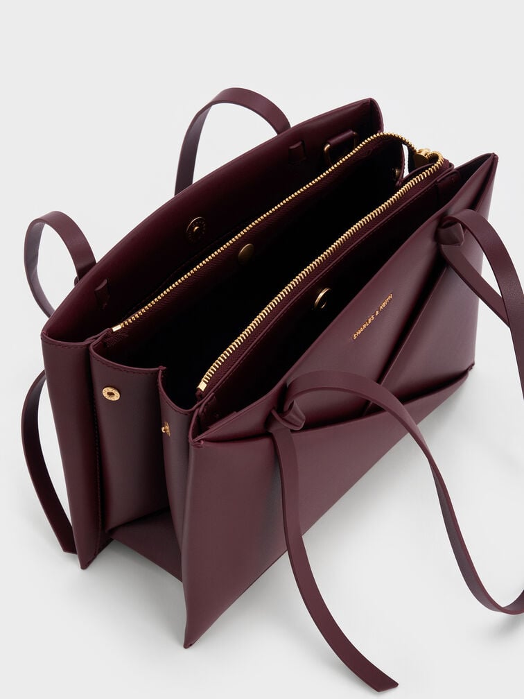 กระเป๋าโท้ททรงสี่เหลี่ยมผืนผ้ารุ่น Midori, สีไวน์เบอร์รี่เรด กระเป๋าโท้ททรงสี่เหลี่ยมผืนผ้ารุ่น Midori, สีไวน์เบอร์รี่เรด, hi-res