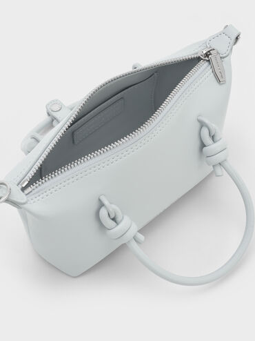 กระเป๋าโท้ทหูจับแบบปมรุ่น Sammie, สีซีซอลต์บลู, hi-res