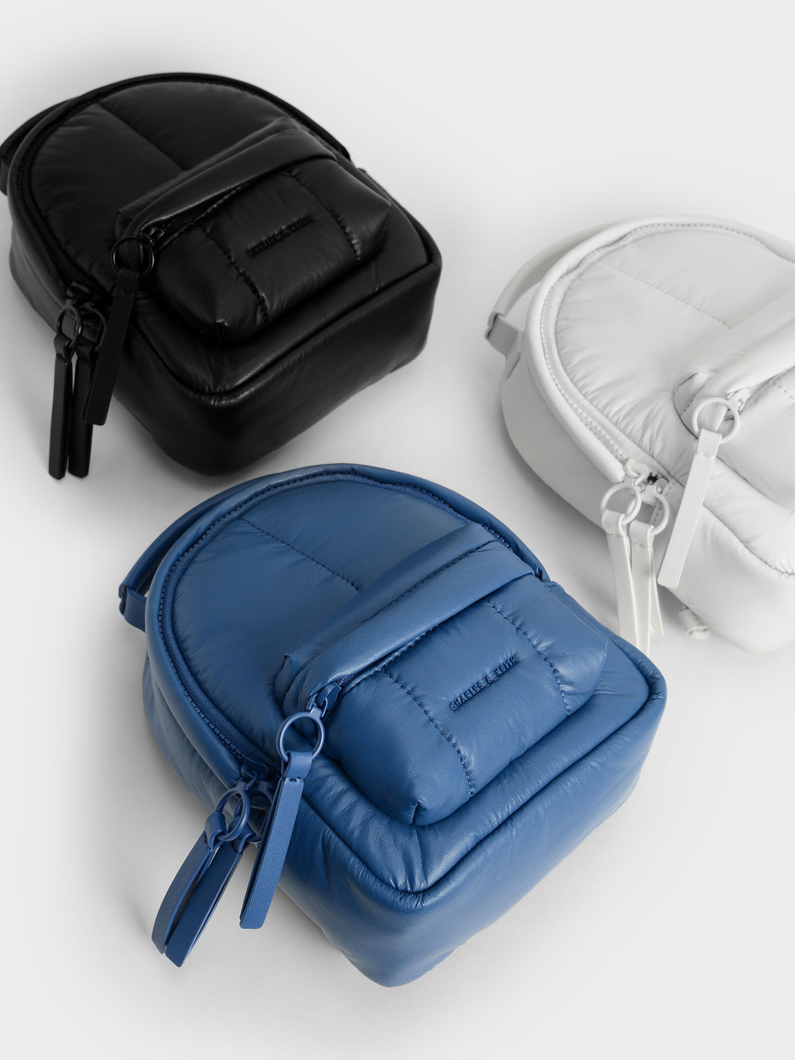 Lin Puffy Backpack, White, hi-res