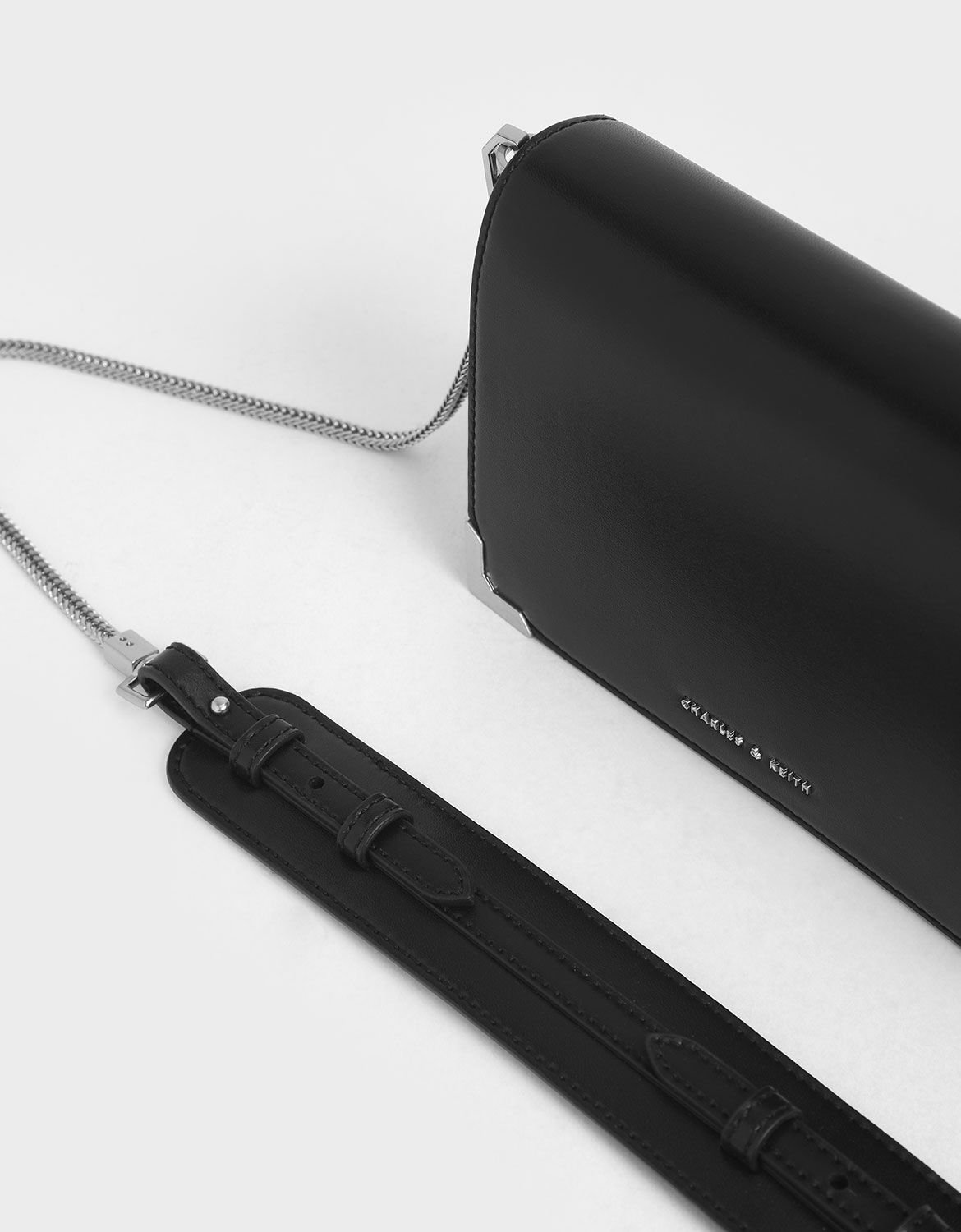 Charles & keith metallic edge crossbody bag 2025