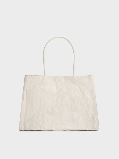Large Matina Crinkle-Effect Tote Bag, , hi-res