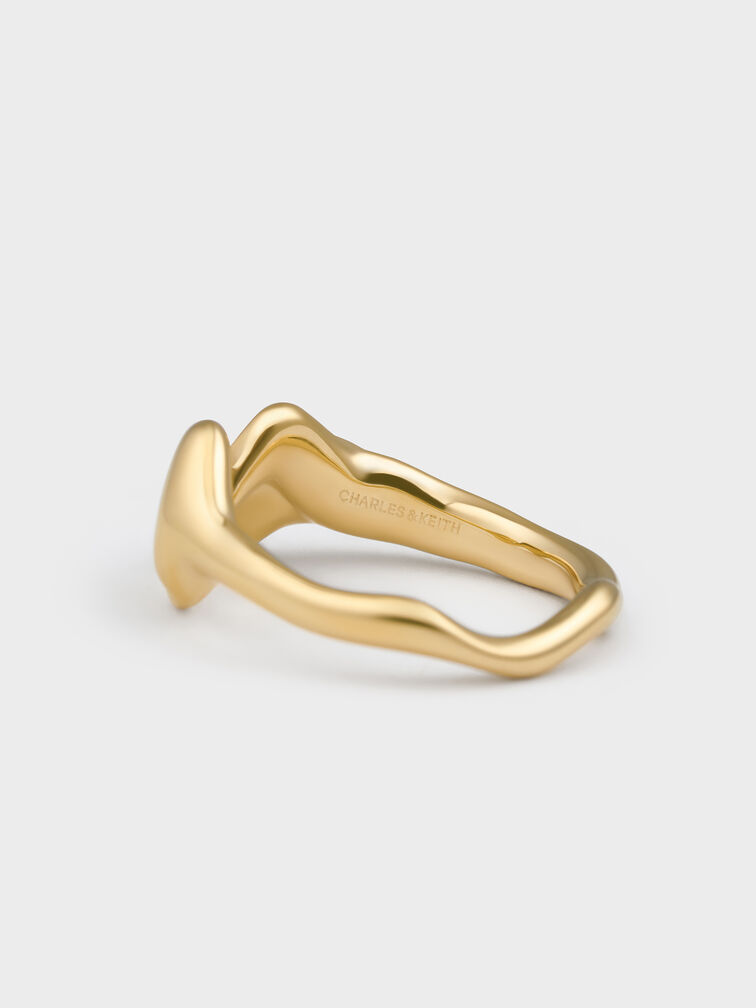 Emilia Wavy Ring, Gold, hi-res
