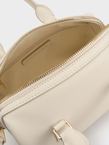 กระเป๋าโบว์ลิ่งรุ่น Everleigh, สีครีม, hi-res
