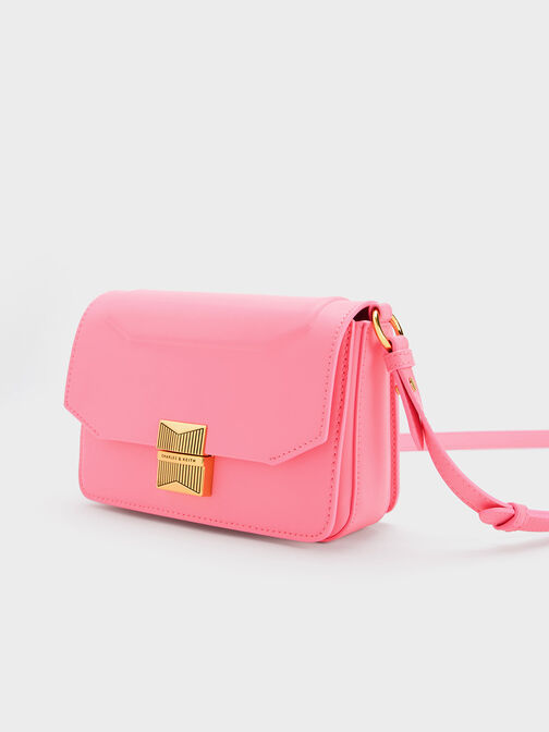 Kalinda Metallic Accent Boxy Bag, Pink, hi-res