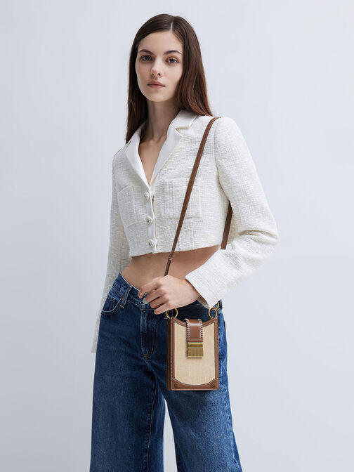 Winslet Belted Canvas Phone Pouch, , hi-res
