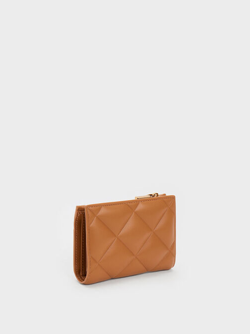 Gemma Quilted Card Holder, สีช็อคโกแลต, hi-res