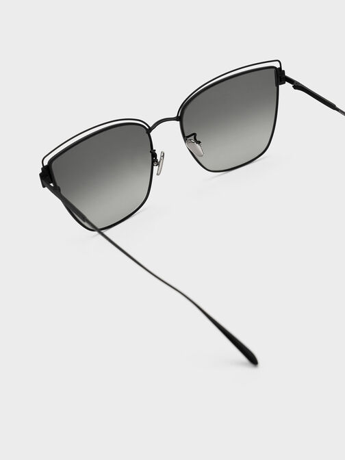 Wire-Frame Cat-Eye Sunglasses, , hi-res