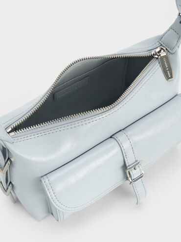 Mini Bryna Belted Hobo Bag, Sea Salt Blue, hi-res