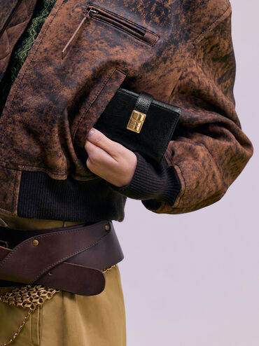 Acelynn Belted Small Wallet, Black, hi-res