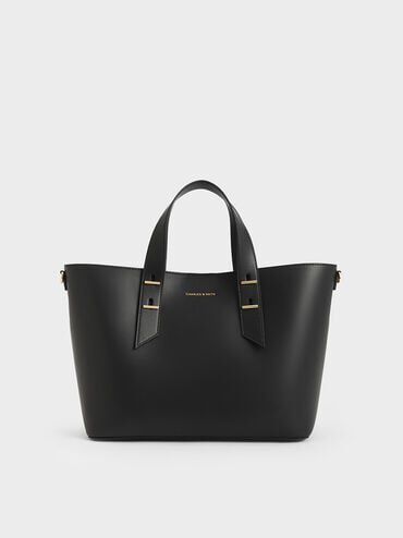 Shania Tote Bag, Black, hi-res