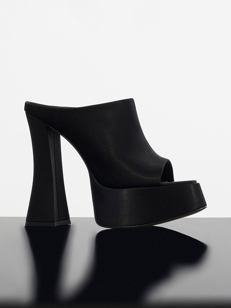 Delphine Recycled Polyester Platform Mules, , hi-res