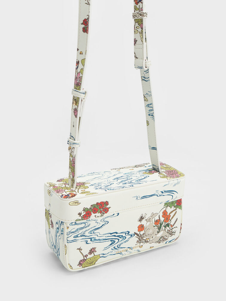 Rabbit Illustrated Boxy Bag, , hi-res