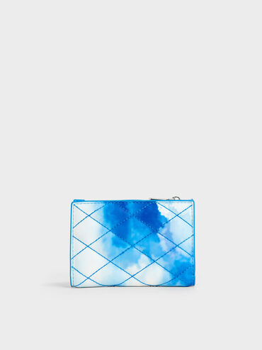 Lillie Cloud-Print Quilted Mini Wallet, , hi-res