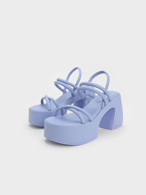 Nerissa Tubular Platform Sandals​, Lilac, hi-res