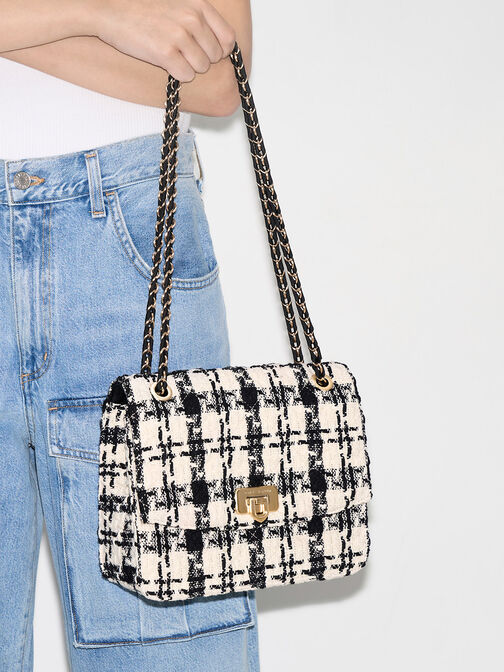 Cressida Tweed Chain Strap Bag, , hi-res