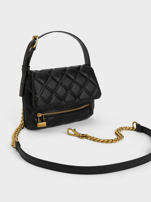 Swing Quilted Chain-Handle Bag, , hi-res
