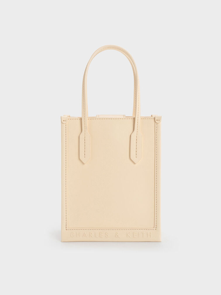 Oona Geometric Tote Bag, Beige, hi-res