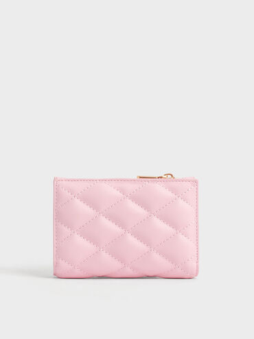 Lillie Quilted Mini Wallet, สีชมพู, hi-res