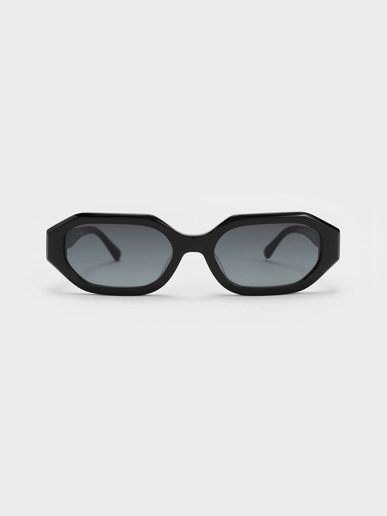 Gabine Recycled Acetate Oval Sunglasses, , hi-res