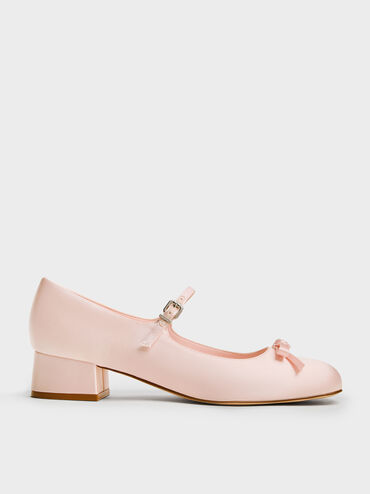 Kelis Rose-Bow Mary Jane Pumps, Light Pink, hi-res
