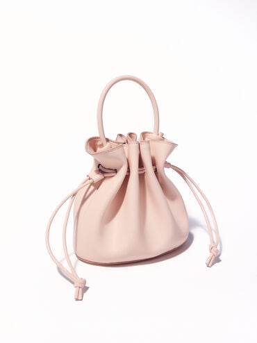 Sammie Drawstring Bucket Bag, Soft Pink, hi-res