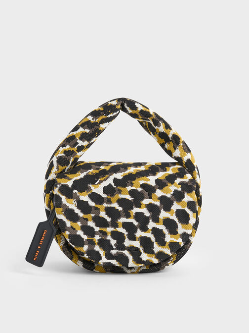 Yama Knitted Padded Handle Bag, Khaki, hi-res