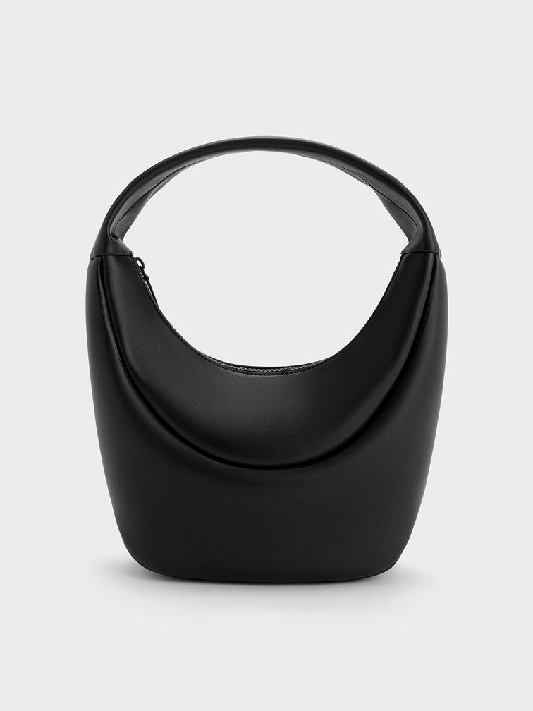 Elongated Curved Hobo Bag, , hi-res