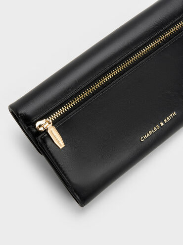 Lilibet Chain-Strap Long Wallet, Black, hi-res