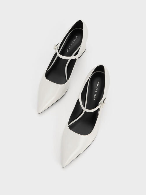 Pointed-Toe Mary Jane Pumps, , hi-res