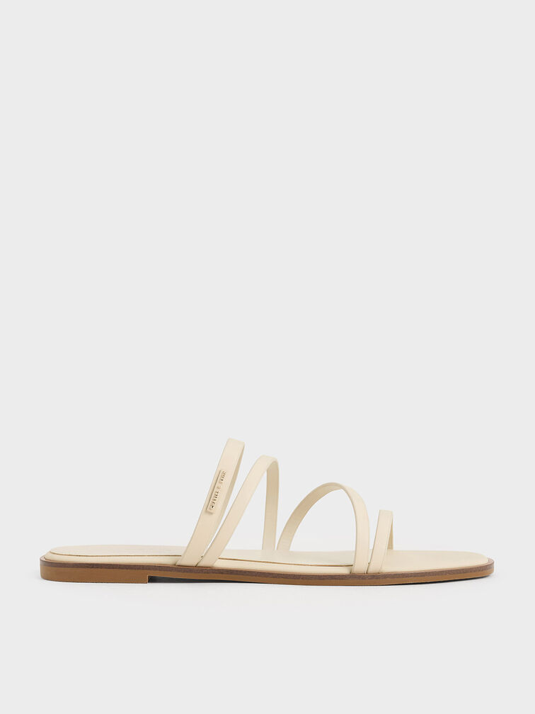 Lliana Strappy Slide Sandals, Chalk, hi-res