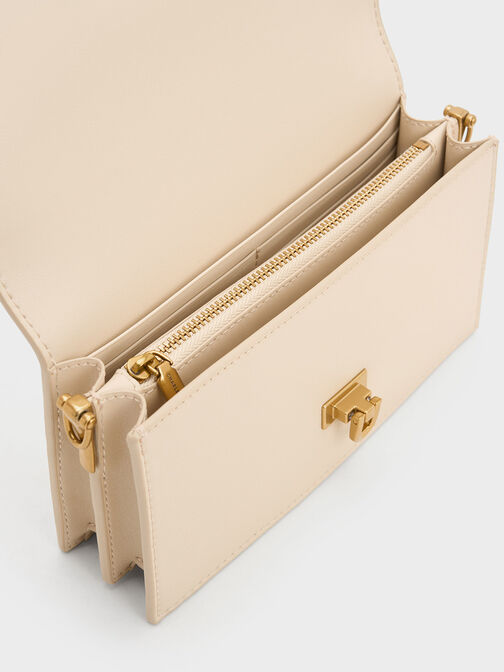 Tallulah Metallic Push-Lock Wallet, , hi-res