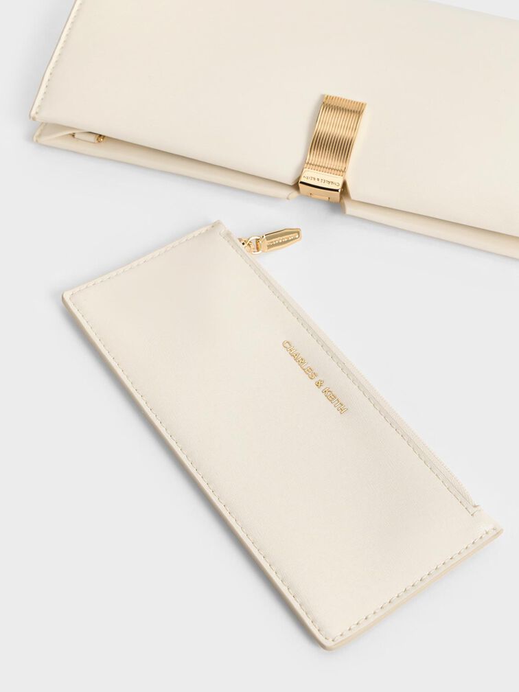 Wisteria Metallic-Accent Clutch, Cream, hi-res