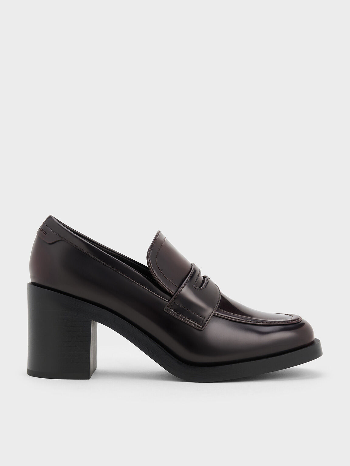 Burgundy penny loafers top
