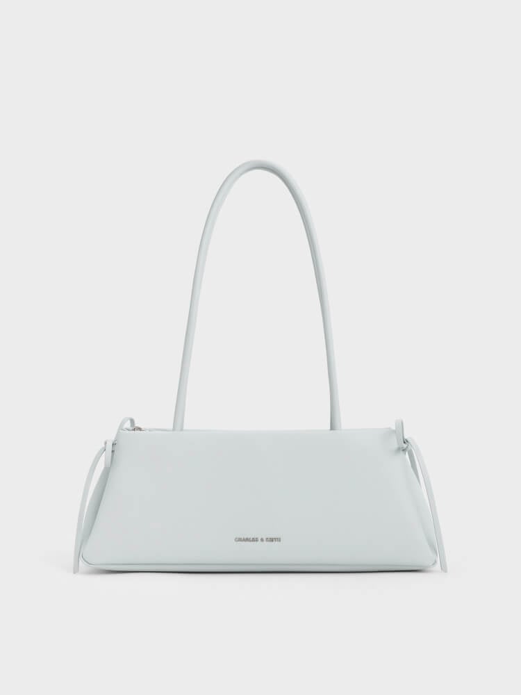 Women’s Hazel bow elongated trapeze shoulder bag in sea salt blue – CHARLES & KEITH TH