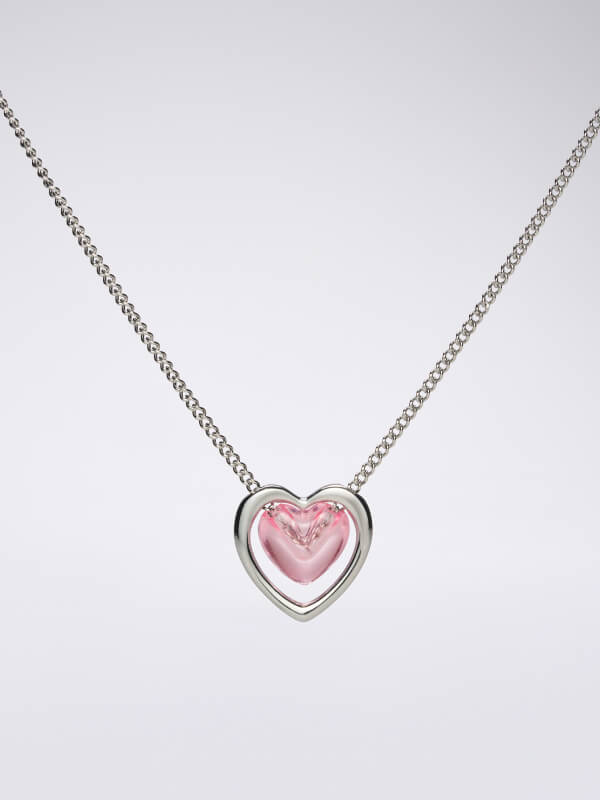 Annalise Resin-Heart Necklace - CHARLES & KEITH