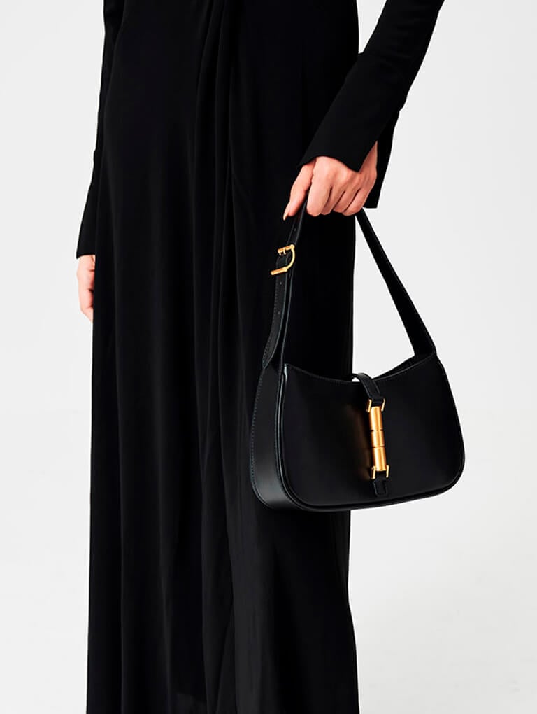 Women’s Cesia metallic accent shoulder bag - CHARLES & KEITH