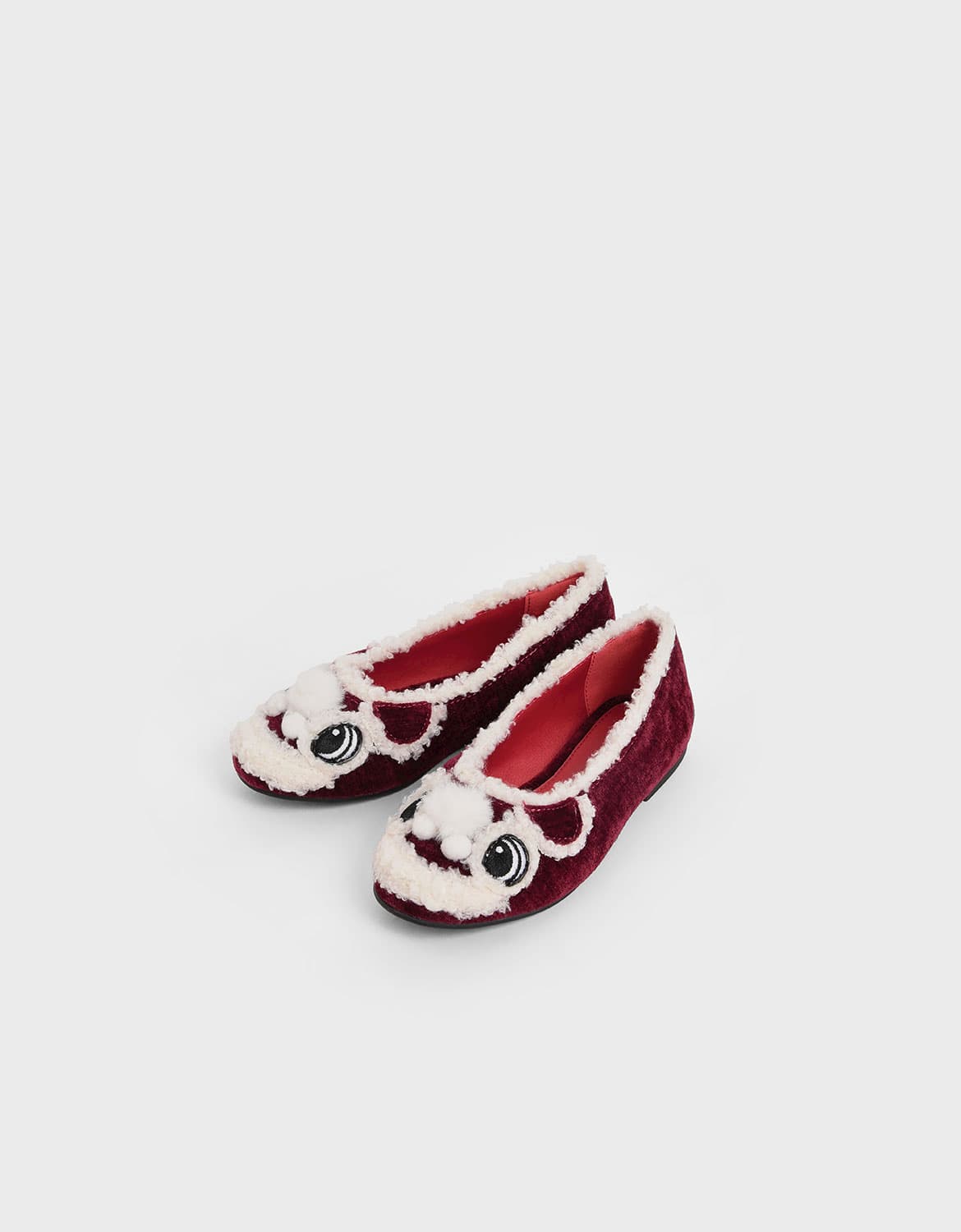 Girl’s little lion ballerina flats in red – CHARLES & KEITH