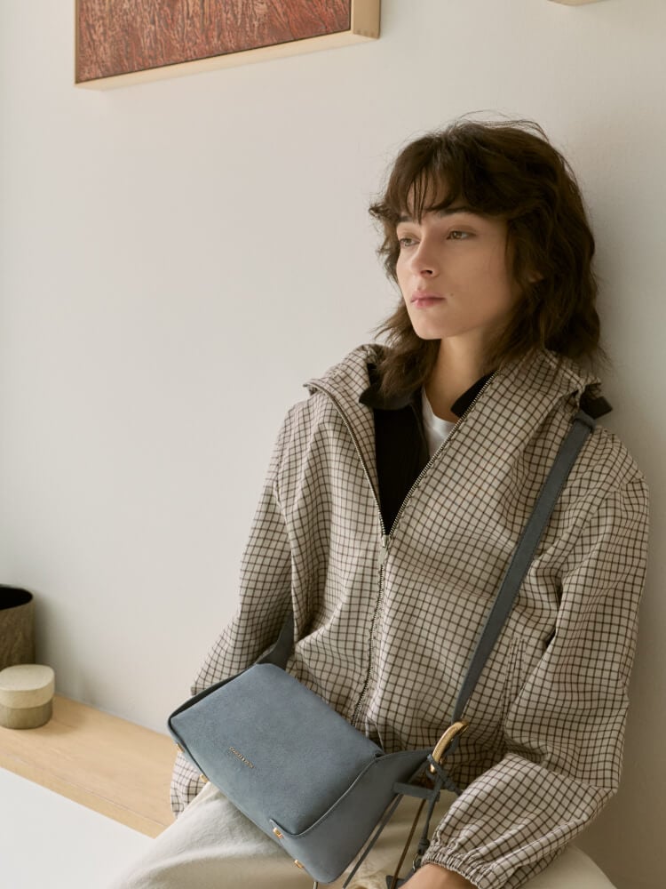 Women’s Aislin shoulder bag in smoky blue - CHARLES & KEITH
