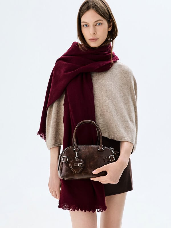 Women’s Nellie heart-charm bowling bag - CHARLES & KEITH