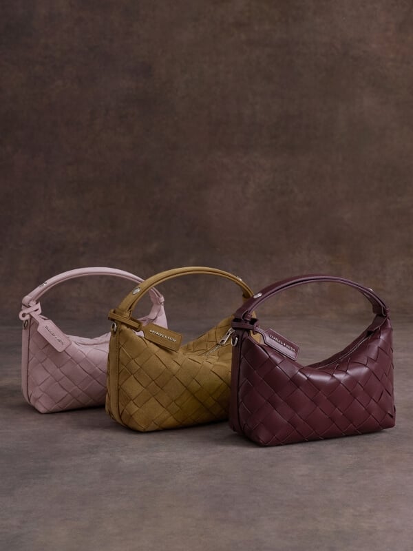 Sahara sand ivette recycled suede woven tote bag – CHARLES & KEITH TH