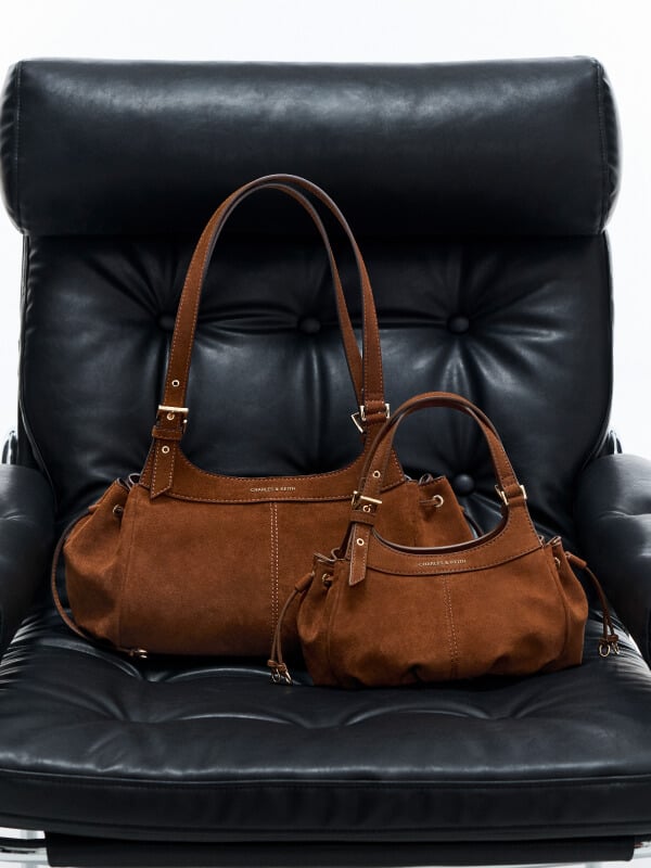 Women’s Lillith drawstring tote bag and mini Lillith drawstring bucket bag - CHARLES & KEITH
