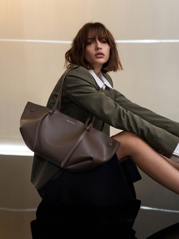 Espresso Brown Calla Tote Bag - CHARLES & KEITH TH