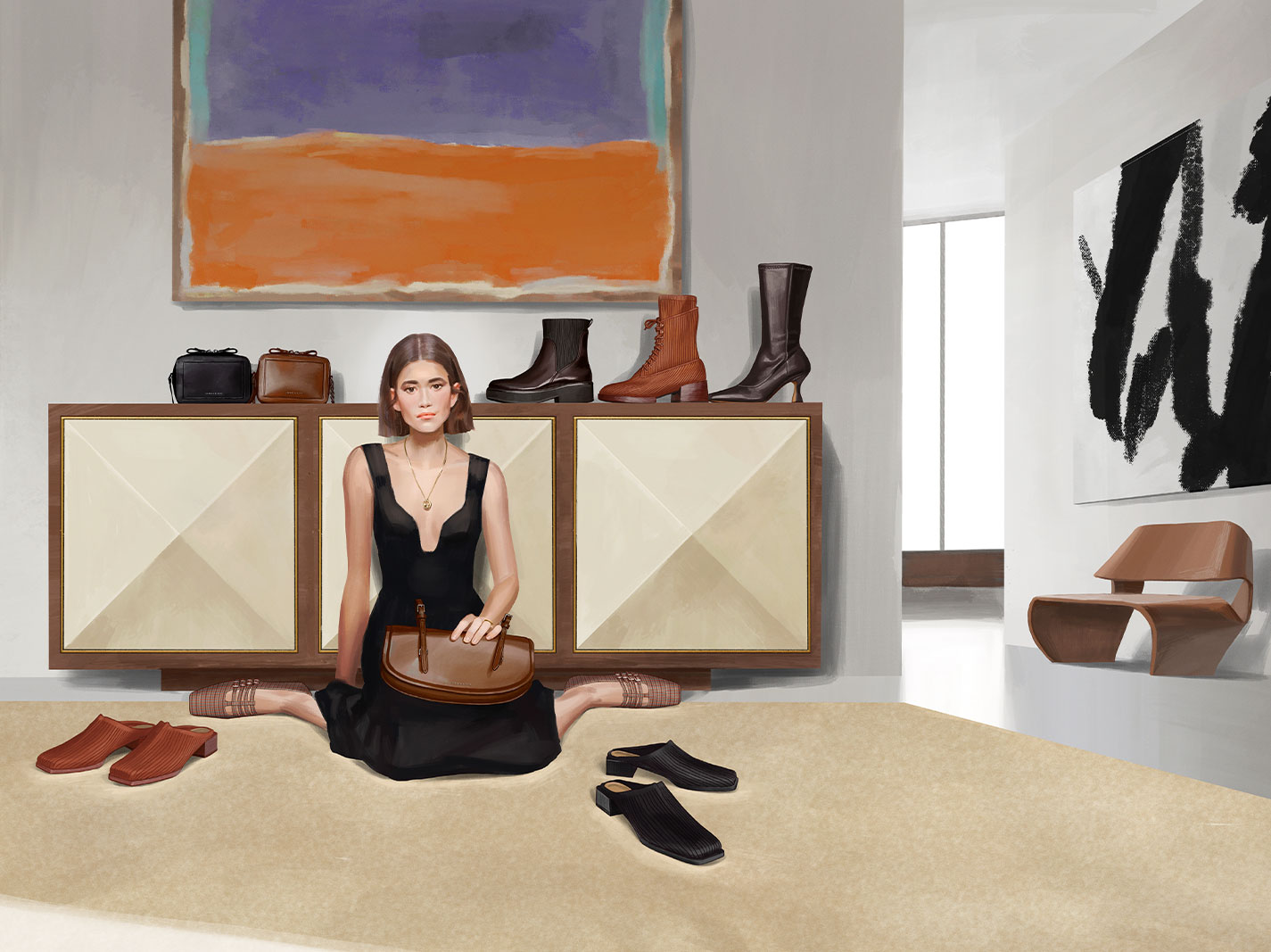 A compilation of illustrations from the CHARLES & KEITH Fall Winter 2020 campaign - CHARLES & KEITH - Web - Right Side