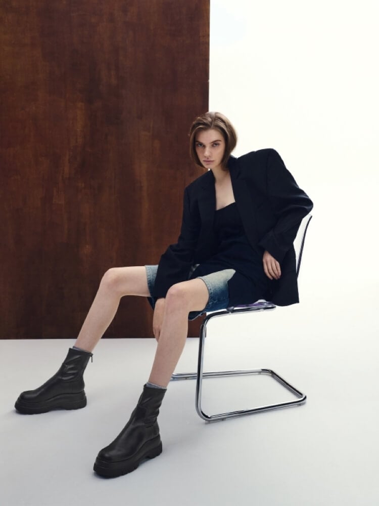Sand Lumi Faux Suede & Faux Shearling Mules - CHARLES & KEITH